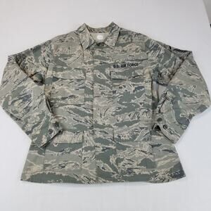 USAF Air Force ABU Coat Men’s 44L Digital Tiger Stripe Camo Utility Jacket Shirt